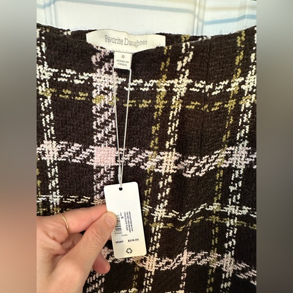 Favorite Daughter Brown and Cream Plaid Mini Skirt - Picture 3 of 5
